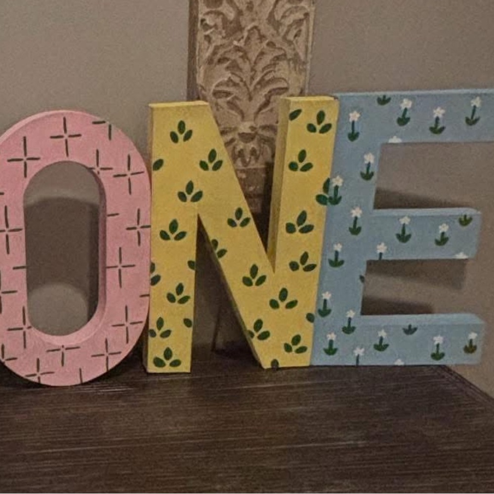TBBC inspired Colorful Decorative ONE Letters